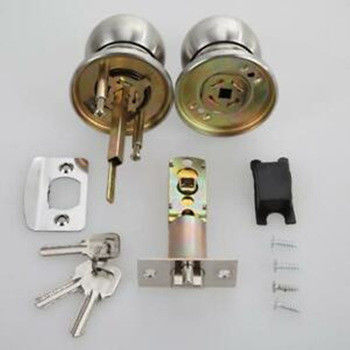 Brass Tubular Hotel Door Knob Euro Spec Locks