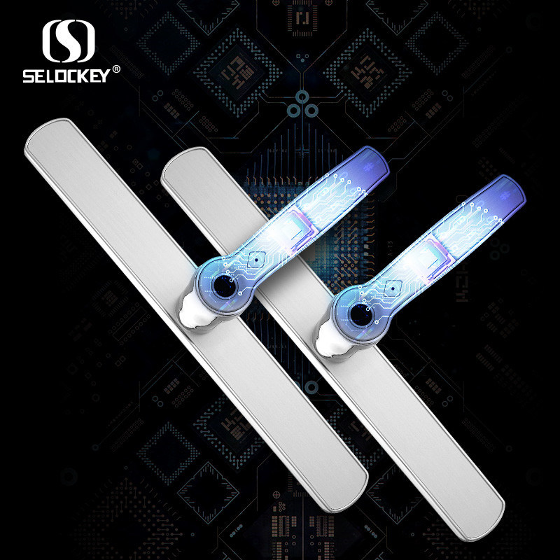 6V Aluminium Sliding Door Lock Fingerprint Password Keypad Code