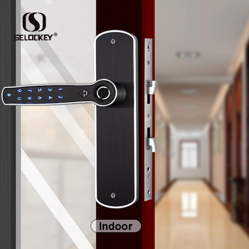 Double Sided Fingerprint Electric Smart Dual Bluetooth Gate Locks