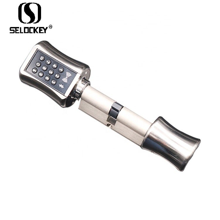 Keyless BLE Password Cylinders TT Lock App Frameless Glass Door Locks