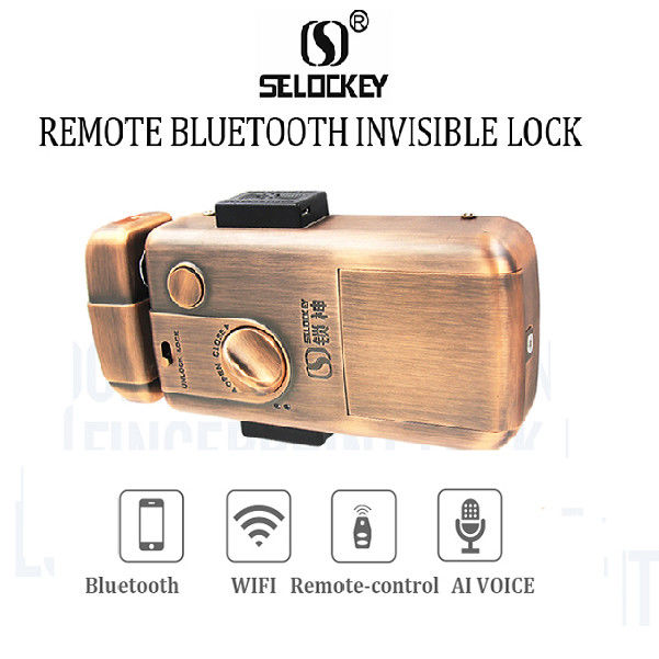 Brushed Metal Rim Door Locks TTLock Bluetooth Remote Control