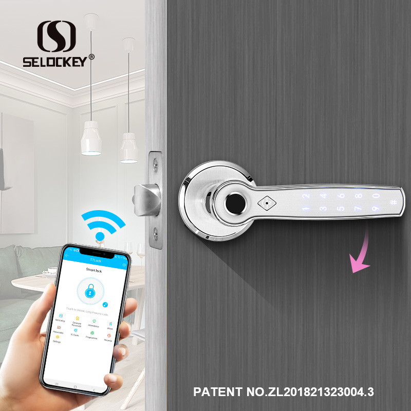 IP55 Home Fingerprint Keyless Smart Bedroom Door Lock
