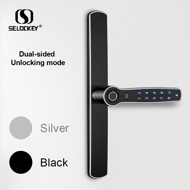 WIFI Keyless Aluminum Door Fingerprint Bluetooth Gate Locks