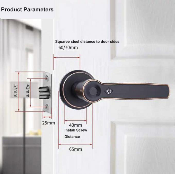 Fingerprint Bedroom Smart Electronic IP55 Keyless Door Locks