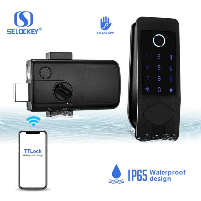 Fingerprint Digital Rim WIFI Bluetooth Electronic Keyless Door Locks