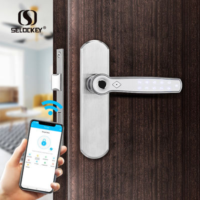 Pin Key IP55 French Security Aluminum Door Smart WIFI Door Lock