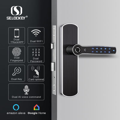 Double Sided Fingerprint Electric Smart Dual Bluetooth Gate Locks