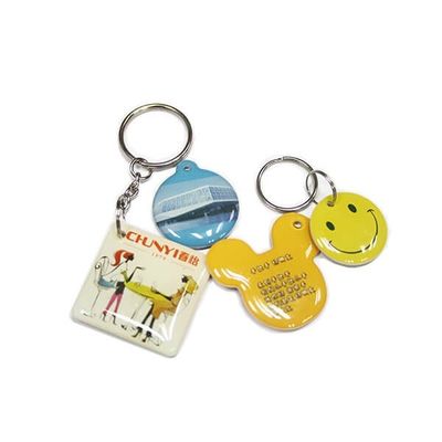 Waterproof Rfid Keychain Printable QR Code Epoxy Dog Tag