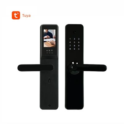 Aluminum Smart Camera Door Lock With Fingerprint Password Card Access ...