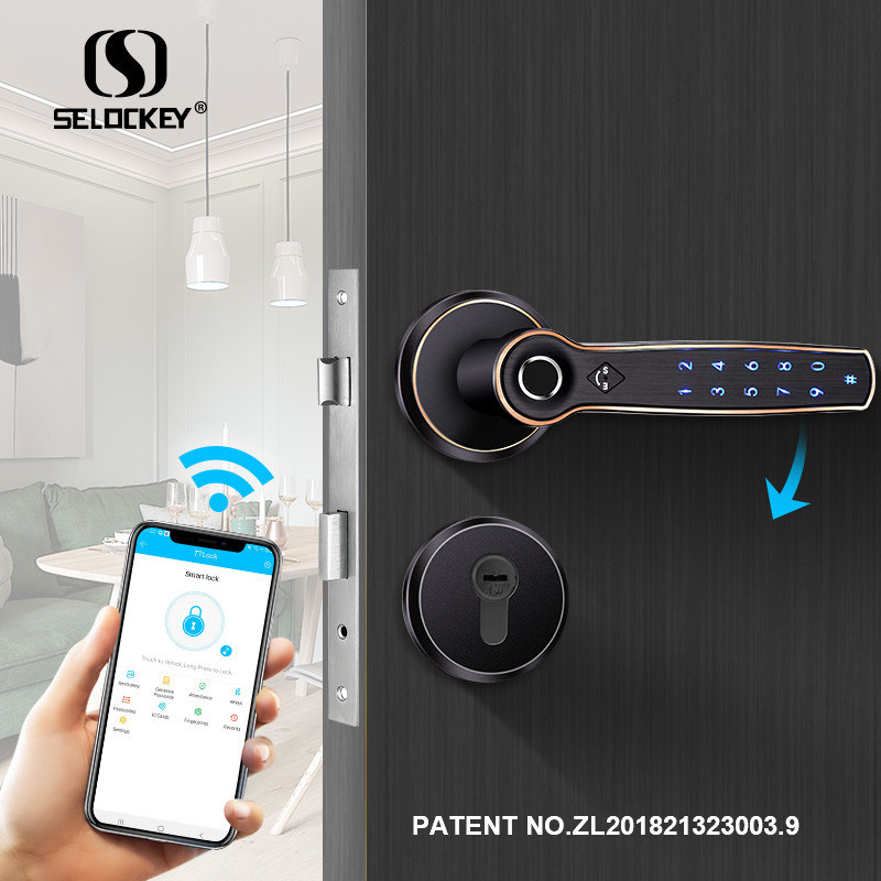 Double Sided Fingerprint Electric Smart Dual Bluetooth Gate Locks