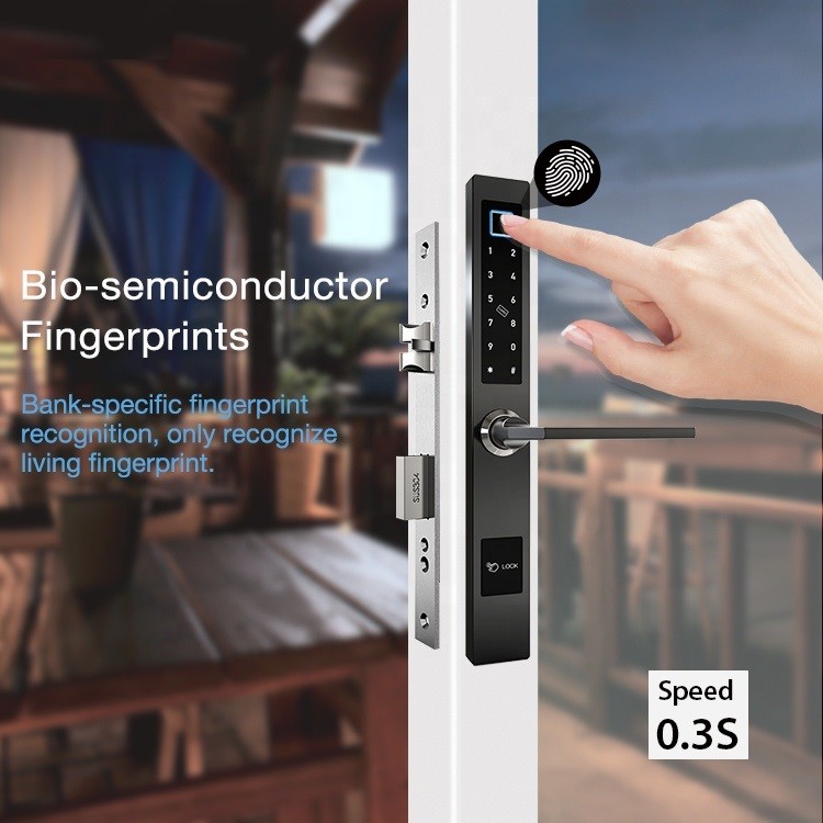 Digital TTLock APP Electric Sliding Glass Door Waterproof Smart Locks