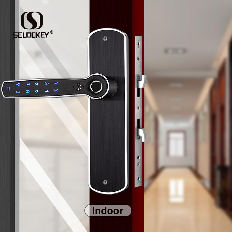 Double Sided Fingerprint Electric Smart Dual Bluetooth Gate Locks