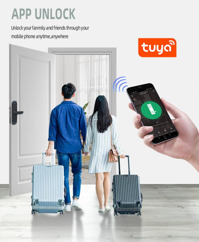 ROHS Wireless Deadbolt Lock Rfid Card Wifi Keyless Door Lock